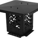 Chimney Cap 8" x 8" Chimney Cover Fireplace Chimney Caps All Weather Chimney Covers Adjustable Bottom and Side Mount Suitable for Outside Existing Clay Flue Tile Sizes Galvanized Steel Black