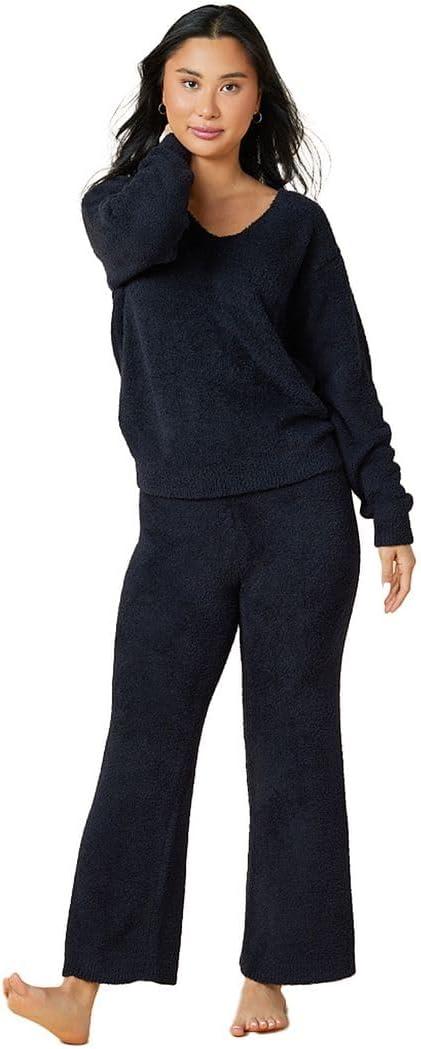Softies Ultra-Soft Solid Marshmallow V-Neck Lounge Set for Women S