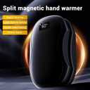 Rechargeable Hand Warmers Portable 6000mAh Power Bank Magnetic Electric Hand Warmers Quick Charge and 3 Levels for Outdoor/Indoor/Hunting/Camping