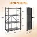 4 Tier Greenhouse Shelving Unit, Plant Stand, 1 Pack, Black