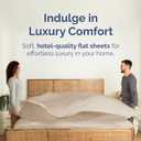 Cal King Size Flat Sheet - Hotel Quality Top Flat Bed Sheet Only - Ultra-Soft, Breathable & Cooling - Fade & Wrinkle Free - Easy-Care, Stain & Shrink Resistant Bedding - Easy-Fit & Oeko-Tex - Cream