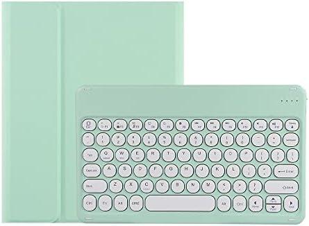 KMXDD Cute Keyboard Case Compatible with iPad Air 11 inch M2/ Air 5th 4th Gen 10.9 inch/iPad Pro 11 inch 4th 3th 2th 1st Gen Keyboard Case Round Key Removable Bluetooth Keyboard Cover (Mint Green)