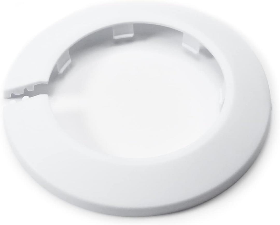 MroMax Fit 2.37" White Plastic PP Pipe Cover, 63mm 1Pc Flange Water Pipe Radiator Decoration Escutcheon, Snap-On Cap for Sink Drain and Vent Pipes, to Hide Gaps and Update Plumbing Look