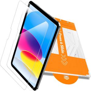 PandaShield 2 Pack for iPad 11th/10th Gen.(A16 2025/2022,11/10.9 inch)9H+ Tempered Glass Screen Protector with Easy-Install[12FT Grade Shatterproof]Apple Pencil Compatible,HD Clarity,Scratch Resistant