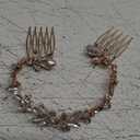 Unicra Wedding Crystal Hair Comb Bridal Headpiece Wedding Hair Accessories for Brides (Rose Gold)