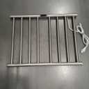 Electric Towel Warmer Rack,Heating Towel Warmer,Timer & Temperature Control,Wall-Mounted Plug-in for Bathroom,Brushed,Stainless Steel,8-Bar(27.56x20.87x4.41in) (Round-matte Brushed With Gold Top)