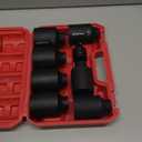 SAE Deep Impact Socket Set 8-Piece 1/2-inch Drive Wheel Axle Nut Wrench Large Sockets Standard Adapter 1-11/16 1-9/16 1-3/8 1-7/16 1-1/2 1-5/8 1-3/4 Imperial Spindle Joint Torque Bearing Locknut Truck