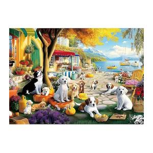 Funny Dog Puzzles for Adults 1000 Pieces and up, PICKFORU Beach Puzzle Collection Cute Dog, Puppy Animal Puzzle as Home Decor