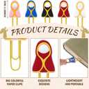 2 x 30 Pcs Jesus Paper Clips Christian Bookmarks for Kids Cross Paperclip for Bible Cute Virgin Mary Gift Religious Bookmark for Sunday School Study Supplies Easter Mother Gift Church Party Favor