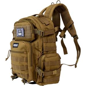BARRERA warriors- 25l Tactical Backpack -Military Gear- Small travel Backpack Men-Molle Backpack- tactical laptop bag - outdoor backpack - Small assault pack (Brown 25l)