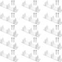 15Pcs MP6563 Plastic Sliding Closet Door Bottom Guide with Screws, for 1-3/8 Inch Thick Doors, Keep Sliding Door Stable