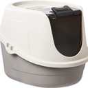 Amazon Basics No-Mess Hooded Enclosed Cat Litter Box, Large, Multicolor, 24 in x 18 in x 17 in