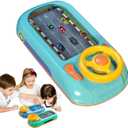 Meuytrg Car Racing Adventure Toy with Steering Wheel, Racing Adventure Car Steering Wheel Driving Games for Age 3+ Year Old with Musical for Boys and Girls Xmas Birthday Gift