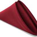 TableLinensforLess 17x17 Inch Polyester Cloth Napkins, Set of 12 (Maroon)
