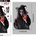 2 x Scary Halloween Window Clings Decorations, Large Double Side Halloween Window Stickers Removable for School Shop Home Decor/Indoor Party Decorations (Style B)