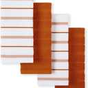 KitchenAid Albany Kitchen Towel 4-Pack Set, Honey Orange/White, 16"x26"