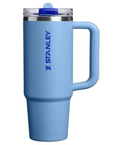 STANLEY Quencher ProTour Flip Straw Tumbler with Leakproof Lid 40 oz | Built-In Straw & Handle | Cupholder Compatible for Travel | Insulated Stainless Steel Cup | BPA-Free | Chalk