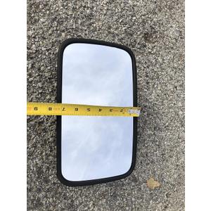 Replacement 7" x 12" heavy equipment mirror for front end loader, excavator, dozer lines such as Cat. John Deere, Ford, Case, JCB, Volvo, Titan, Link Belt, Doosan.