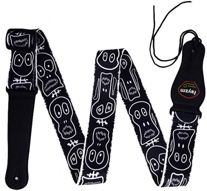 Rayzm Guitar Bass Strap,Polyester Strap for Acoustic Guitars, Electric guitars, Bass guitars