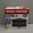 George Foreman Fully Submersible Grill, NEW Dishwasher Safe, Wash the Entire Grill, Easy-to-Clean Nonstick, Black/Grey (4-Serving)