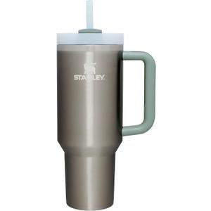 STANLEY Quencher H2.0 Tumbler with Handle and Straw 40 oz | Flowstate 3-Position Lid | Cup Holder Compatible for Travel | Insulated Stainless Steel Cup | BPA-Free | Stainless Steel Shale
