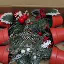 winemana Mini Christmas Tree Table Decorations, 6 Pcs Small Artificial Tree with Pine Cones & Red Berry, Holiday Tabletop Centerpiece for Home Kitchen Room Mantel Winter Party Decor