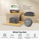 EENOUR Hat Press Machine, Mini Heat Press for Caps with 3 Heating Levels & Auto-Off, Handheld Cap Easy Press with 3"5.5" Arched Heating Plate for 6-8 Hat Size, 19-26 Girth