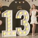 Mixifox 13 Light up Numbers 4 Feet Tall, 13 Marquee Numbers for Party, 13th Birthday Decorations, Big 13 Sign with Light for Anniversary, Official Teenager Birthday Backdrop Decor