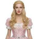 Wiggy Mermaid Blonde Wavy Wig for Women 70CM Long Blonde Curly Elf Wigs Princess Queen Wig for Halloween Costume Cosplay Movie Roleplay Party