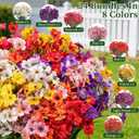4 x 24 Bundles Artificial Flowers for Outdoors/Indoors, Fake Flowers Plants for Indoor Outside Garden Porch Window Box Home Wedding Farmhouse(8 Color)