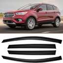 Window Rain Guards for 2013-2019 Ford Escape, Window Visor Guard Vent Wind Shade Deflector Rain Shield Protector Sun Visor for 13-19 Escape 2014 2015 2016 2017 2018, Outside-Mount, 4 Pieces
