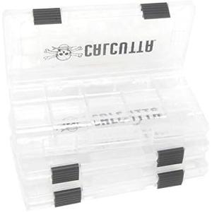 Calcutta 2-Latch Tackle Trays – 4 Pack, Fishing Storage Box Organizer Case