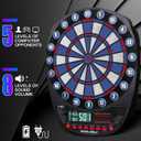 WIN.MAX Electronic Dart Board Soft Tip Dartboard Set LED Displays 3 Languages with 12 Darts 100 Tips Power Adapter