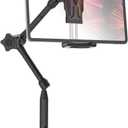 Car Cup Holder Tablet Mount, 360 Metal Foldable Adjustable Arm Truck Tablet Holder, Treadmill Stand for iPad Pro 13 Air Mini, Galaxy Tab, 6.1-15.6" Devices and Thickness Cases [Up to 1.18"]