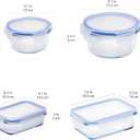 Box with Amazon Basics Leak-Proof Glass Locking Lids Food Storage Containers, 4 Pcs