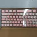 Tsungup MOA Keycaps-Pink Sakura,129 Keys Cute PBT Custom Cherry Blossom Keycaps 100 Percent,Dye Sub Key Caps Keyboard Keycap Set for MX Switches Mechanical Keyboard(only keycap)