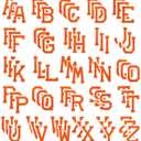 PATIKIL Iron on Letter Patches, 78Pcs Embroidered Letters A-Z Sew on Iron on Patches for Clothes Backpacks Hats DIY Accessories, Orange 2inch Height