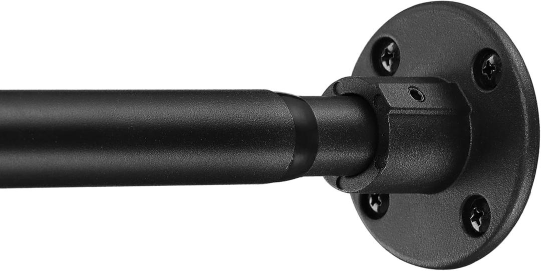 Closet Rod,29-78 Inch Space Saving Closet Rod Extender Hanging,Black Adjustable Clothes Hanging Bar, Stainless Steel Closet Garment Organizer Rack, Bathroom, Windows