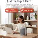 Lasko Desktop Electric Ceramic Space Heater with Adjustable Thermostat, 2 Heat Settings and Fan Only Mode, 9.2 Inches, Silver, 754200