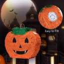 Halloween Pumpkin Pinata for Kids Birthday Party Fiestas Decorations Perfect for Halloween, Photo Prop, October Birthday, Funny and Spooky Games(17"x13"x3.7")