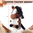 Seenelling Positive Horse Crochet Gifts for Women Men Easter Handmade Emotional Animal Cute Birthday Gift Inspirational Knitted Toy with Card for Graduation Anniversary Lover Wedding Coworker