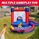 Bounce House, Inflatable Bouncer with 110V Blower, Slide and Ball Pit, 9.3x8.2x5.4 feet