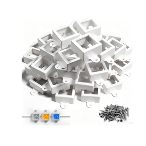 75 Set Light Clips for Govee H705A/B/C/H805 Outdoor Lights with 150 Screws Secure Mounting Brackets for Govee Permanent (H805/H705) Not Compatible Pro Version Outdoor Lights（White）