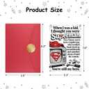 3 x JWSCYSY Father's Day Card for Dad, Funny Fathers Day Gift from Son, 5.3x8 Folded Card with Envelope & Sticker Happy Fathers Day Decorations.