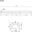 Zeberoxyz 10pcs Black Straight Line Connector Length 3.9inch Joint Bracket with M5 Screws for 2020 Series T Slot 6mm Aluminum Extrusion Profile (2020 Series Straight Brackets-Black)