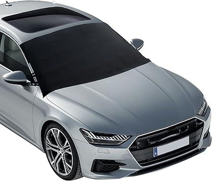 EcoNour Windshield Cover for Ice and Snow  Universal Fit for Car, SUV, Truck, Heavy Duty 600D Oxford Fabric Frost Protector for Ice & Sleet, Includes AntiTheft Straps, Medium (69"x42")