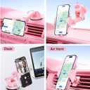 VICSEED Pink Phone Holders for Your Car, [True Military-Grade Shockproof Strongest Suction Power], 3-in-1 Dashboard Windshield Vent, Truck Boat Stand Cell Phone Mount for iPhone Android All Phones
