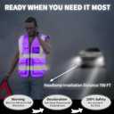 10 Pack Safety Vests, High Visibility Reflective Vest with 5 Pockets and Zipper for Men Women, Working Vest for Outdoor
