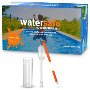 Pool and Spa Rapid Bacteria Test by Watersafe, Detects Down to 1 Bacteria/L, including E. coli, Salmonella and More, Pack of 10