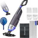 Upgraded Cordless Pool Vacuum with Telescopic Pole, 60 Min Powerful Suction & Large Head, Rechargeable Handheld Cleaner for Above Ground Pools, Inground Pools, Hot Tubs, and Spa